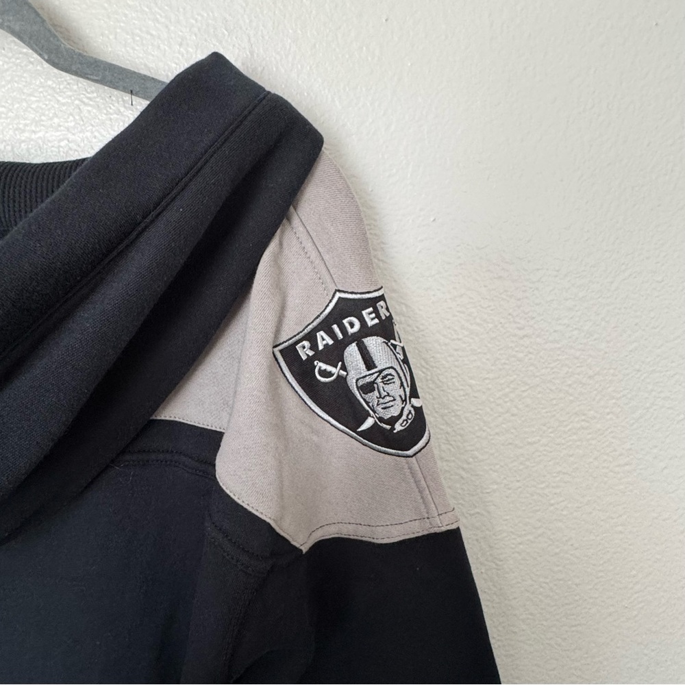 NWT Las Vegas Raiders NFL 47 Black & Gray Superior Lacer Hoodie Size Large - Picture 8 of 11